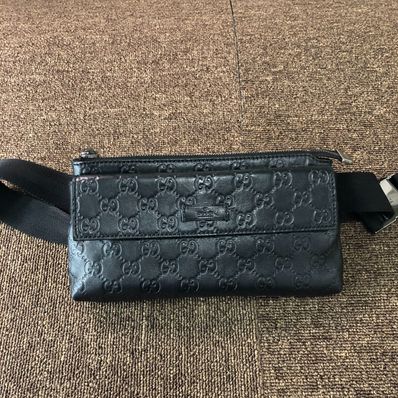グッチ グッチシマ ウエストバッグ ブラック