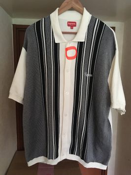 Supreme Stripe Button Up Polo White | www.angeloawards.com