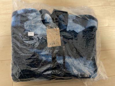 Supreme x The North Face Bleached Denim Print Fleece Jacket "Indigo"