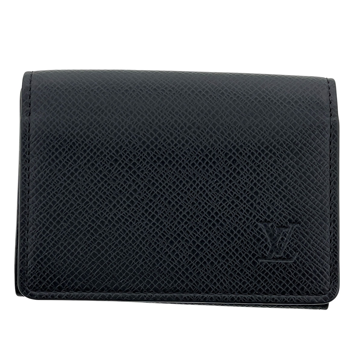【値下げ】LOUIS VUITTON ルイ・ヴィトン アンヴェロップ カルト ドゥ ヴィジット 名刺入れ M30922 タイガ ブラック  メンズ【中古】