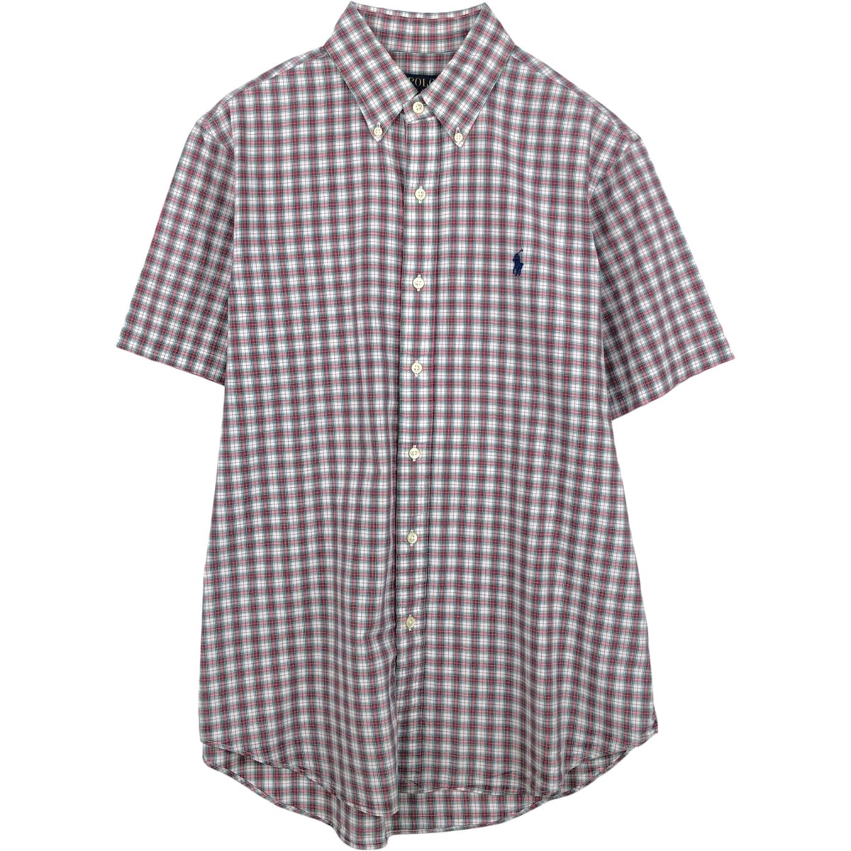 古着 ラルフローレン Ralph Lauren POLO RALPH LAUREN 半袖 ボタンダウン チェックシャツ メンズM相当/eaa655876