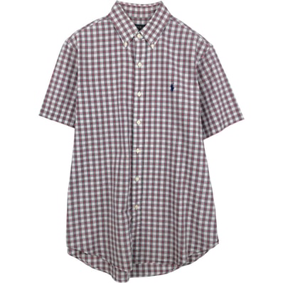 古着 ラルフローレン Ralph Lauren POLO RALPH LAUREN 半袖 ボタンダウン チェックシャツ メンズM相当/eaa655876