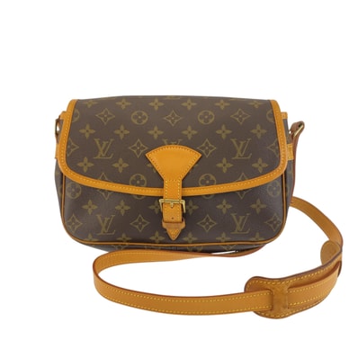 LOUIS VUITTON ルイヴィトン モノグラム ソローニュ ブラウン PVC レザー/ ショルダーバッグ ポシェット 1-0294282 【中古】