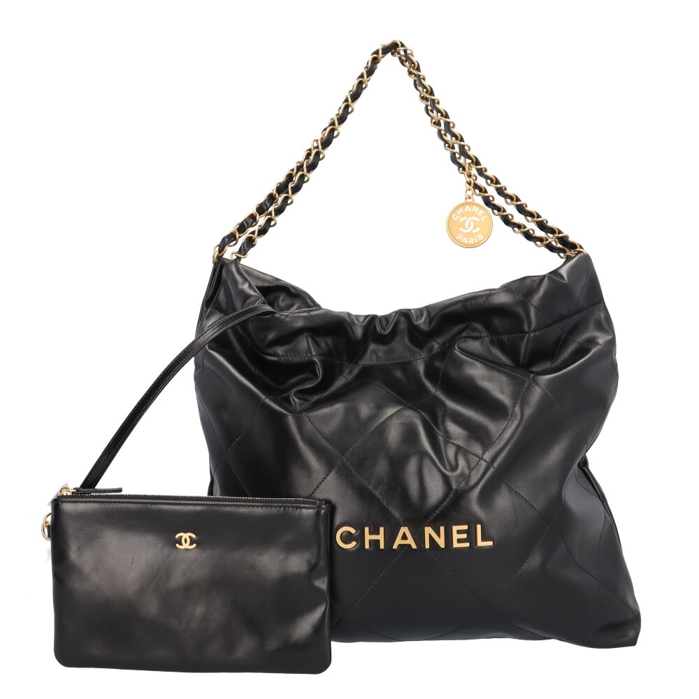 シャネル CHANEL 22 スモール ショルダーバッグ AS3260 ブラック レディース CHANEL 中古