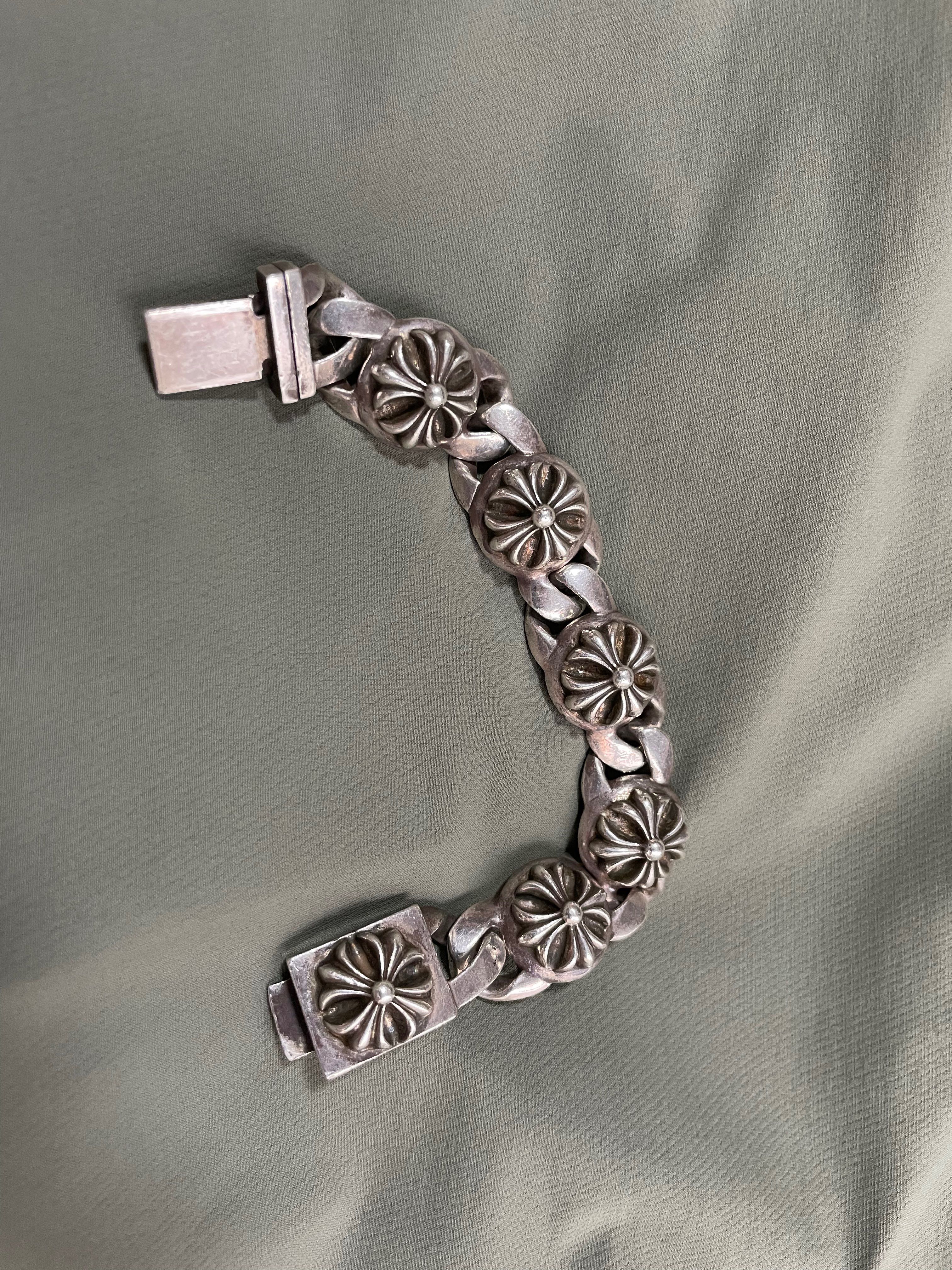 Chrome Hearts Cross Link Bracelet "Silver"