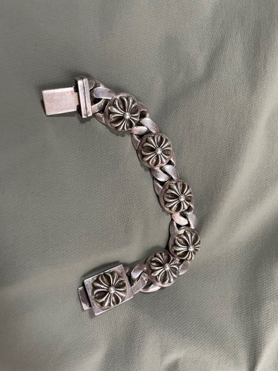 Chrome Hearts Cross Link Bracelet "Silver"