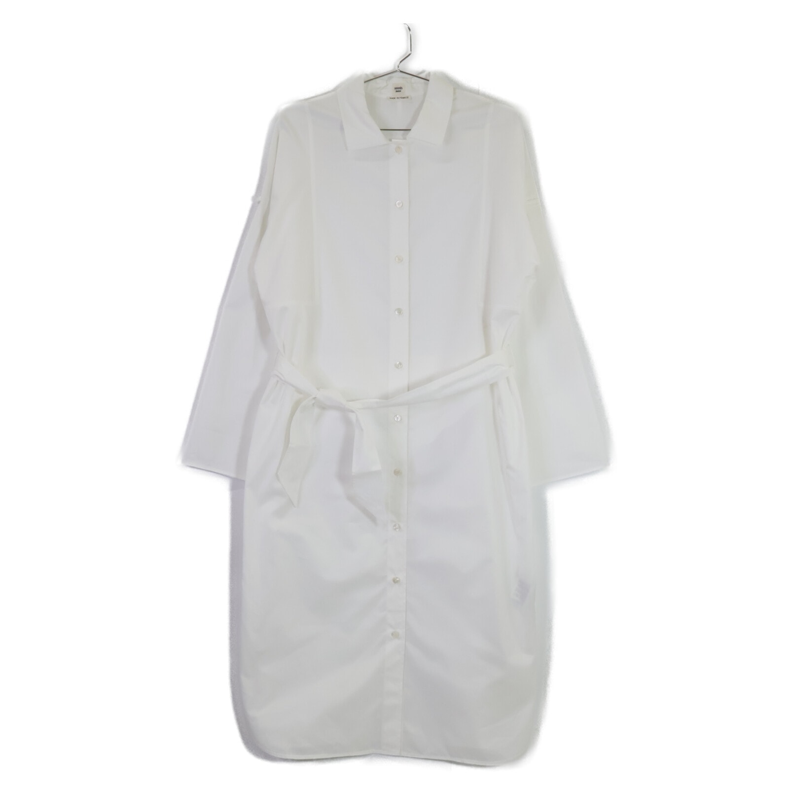 エルメス 【美品】ROSE ESPRIT CHEMISE TWILL DE COTTON AIRO コットン ベルト付 シャツ 40