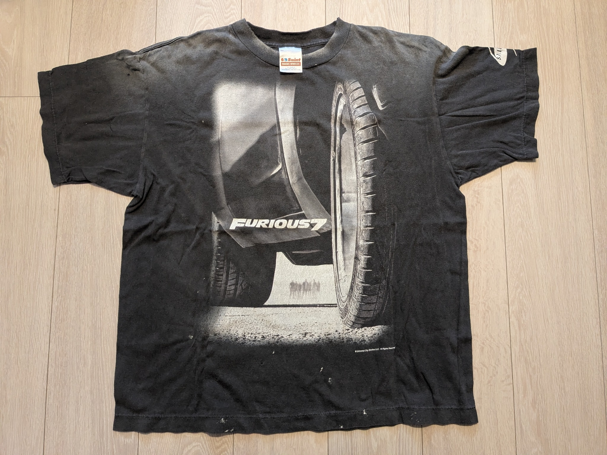SAINT Mxxxxxx x FAST AND FURIOUS SS Tee Furious 7 "Black"