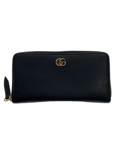 GUCCI Leather Zip Around Wallet "Black"