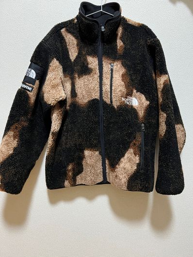 Supreme x The North Face Bleached Denim Print Fleece Jacket "Black"
