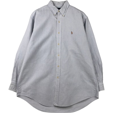 古着 ラルフローレン Ralph Lauren YARMOUTH 長袖 ボタンダウンストライプシャツ メンズL相当/eaa614719