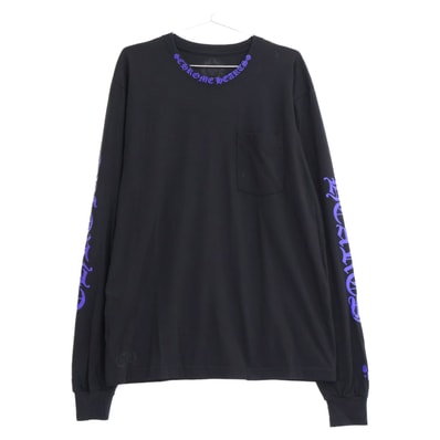 Chrome Hearts Neck Logo Pocket L/S Tee "Black/Blue"