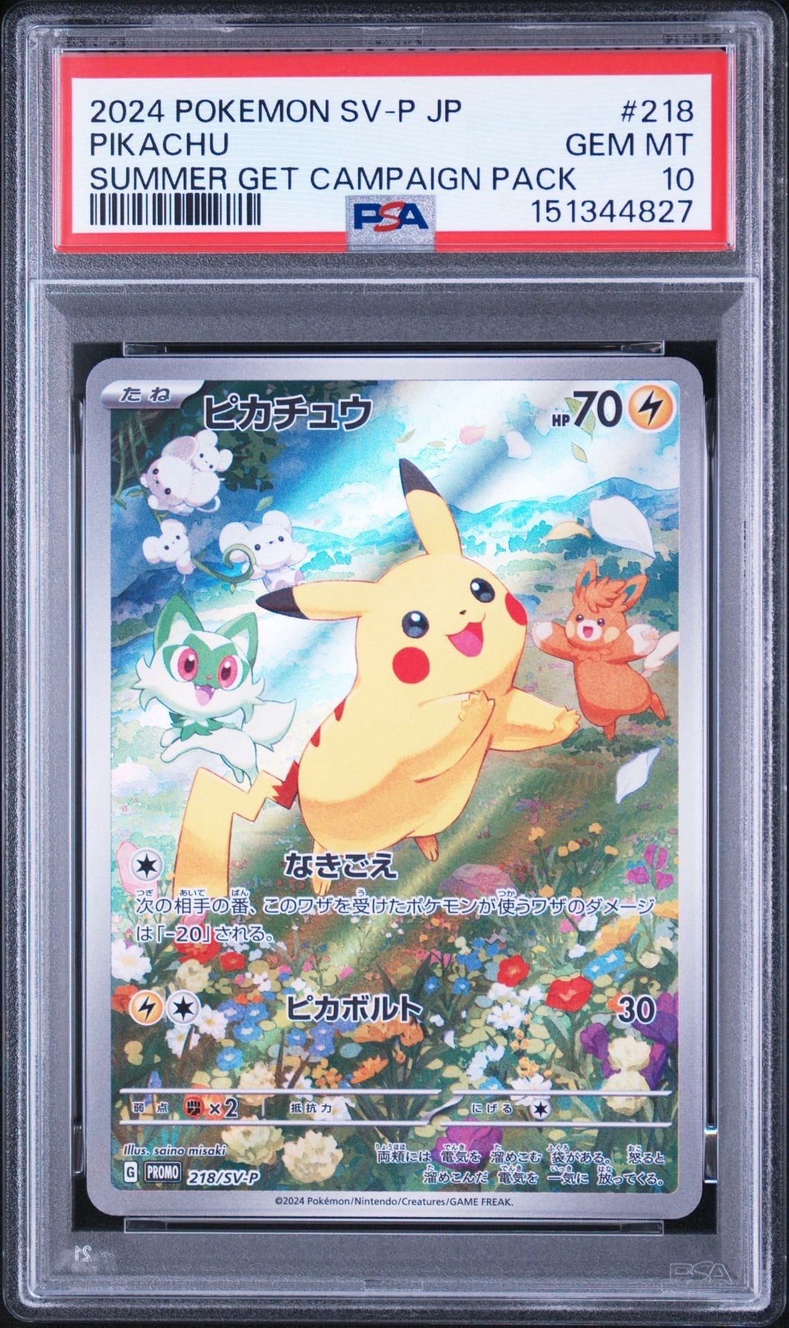 ピカチュウ P [SV-P 218](プロモカードパック「ポケカの夏がキタ