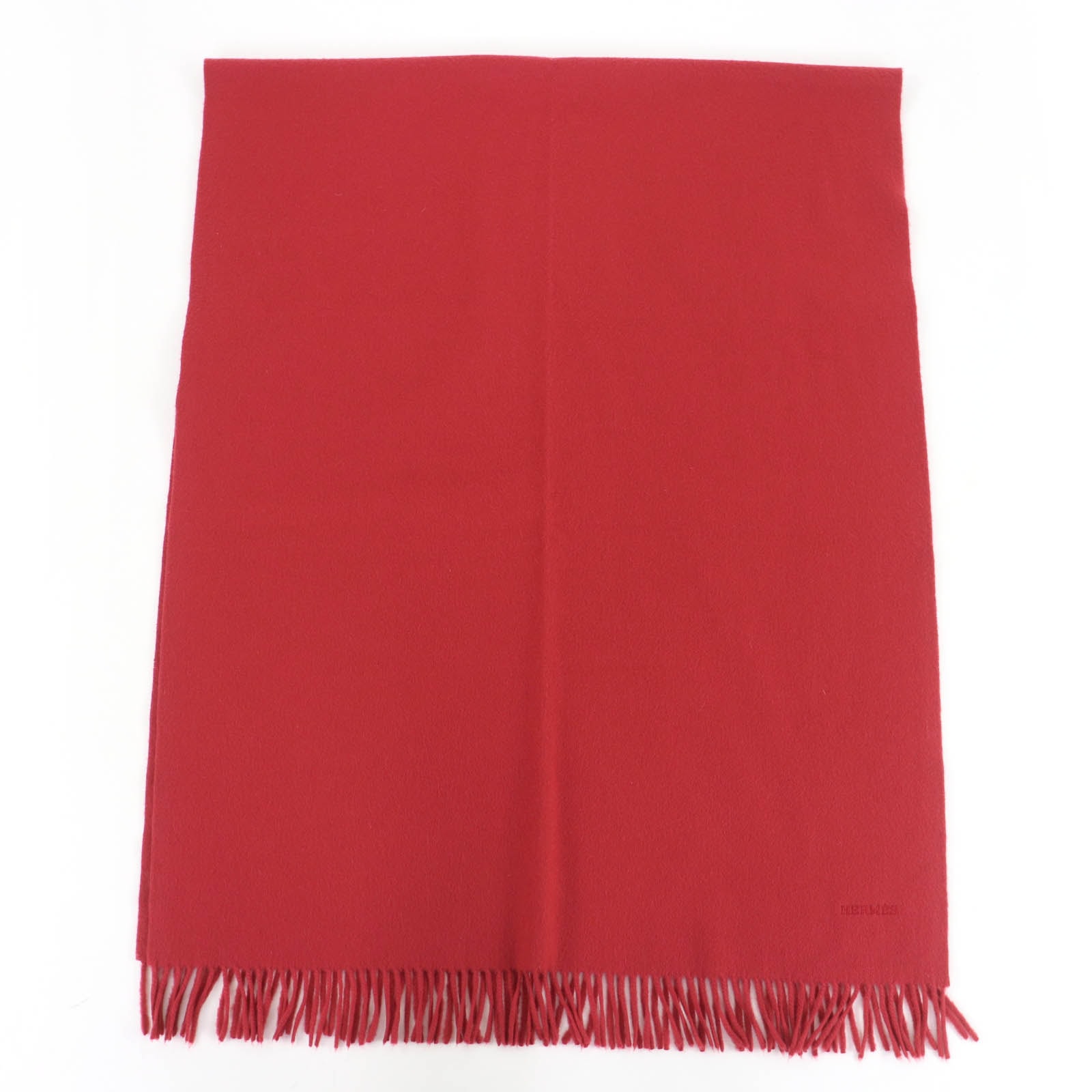 極美品 エルメス マフラー レッド系 レディース