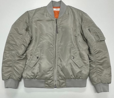 CELINE Loose Bomber Jacket / Nylon Twill "Khaki"