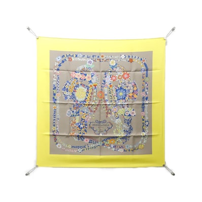 【未使用品】エルメス BRIDES DE GALA EN FLEURS カレ 004192S スカーフ