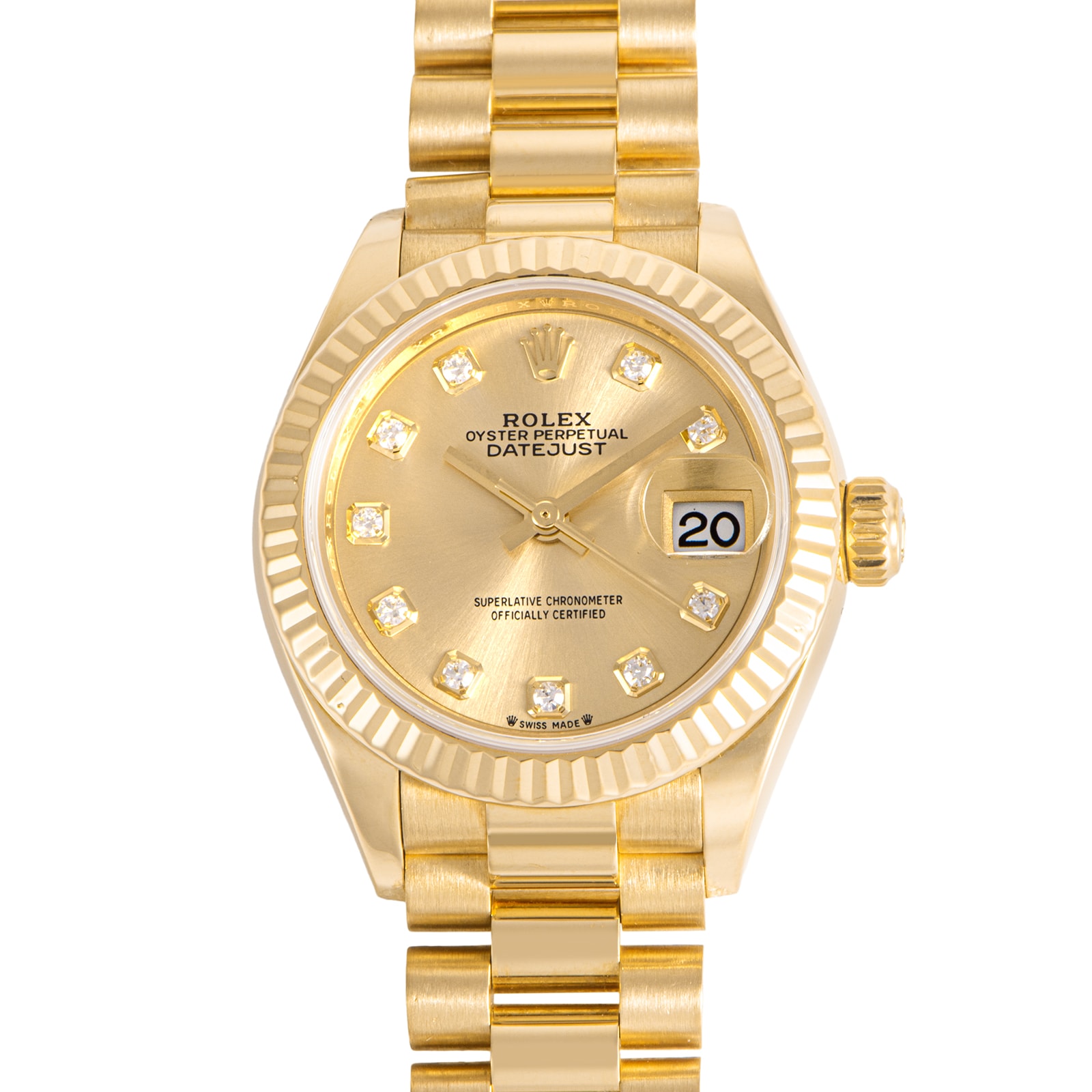 ROLEX ロレックス デイトジャスト 279178G ランダム番 シャンパン10PD K18YG【中古】