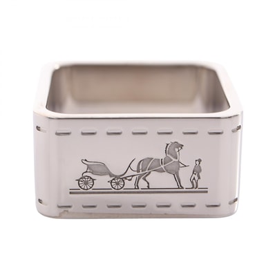 エルメス HERMES スカーフリング 90 ボルデュック スカーフリング アクセサリー メタル レディース シルバー系 【中古】