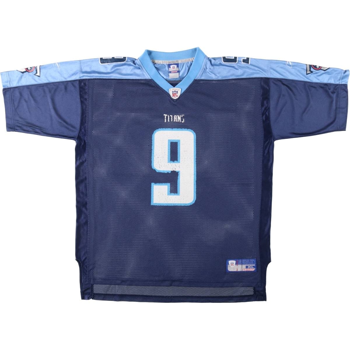 古着 リーボック Reebok NFL TENNESSEE TITANS テネシータイタンズ メッシュ Vネック フットボール七分袖Tシャツ メンズXL相当/eaa662637