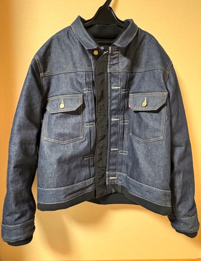 sacai x LEVI'S Men's Denim x Nylon Twill Reversible Blouson "Indigo/Black"