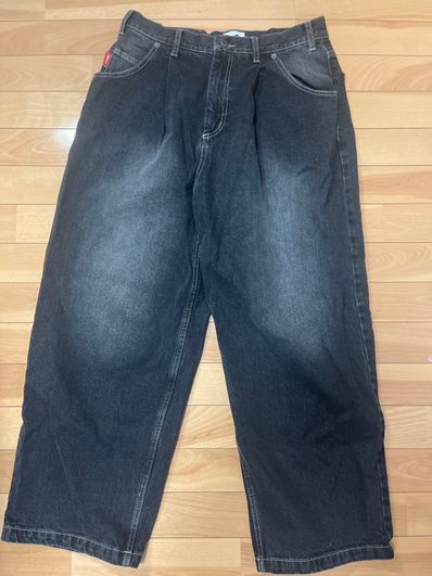 9090 King Logo Vintage Like Denim "Black"