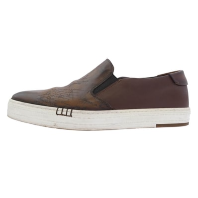 Berluti ベルルッティ その他靴 プレイタイム カリグラフィ ヴェネチアレザー メンズ スリッポン スニーカー シューズ ブラウン系 7【中古】