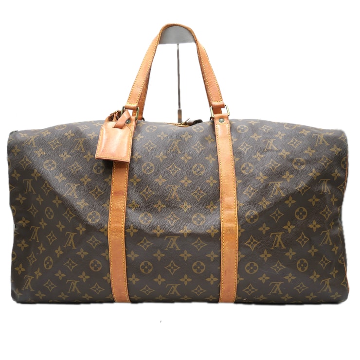 LOUIS VUITTON(ルイ・ヴィトン)サックスプール ヴィンテージ ボストンバッグ モノグラム ブラウン PVCキャンバス ヌメ革 レザー 大容量 旅行バッグ トラベルバッグ ゴールド金具 メンズ レディース ユニセックス【中古】