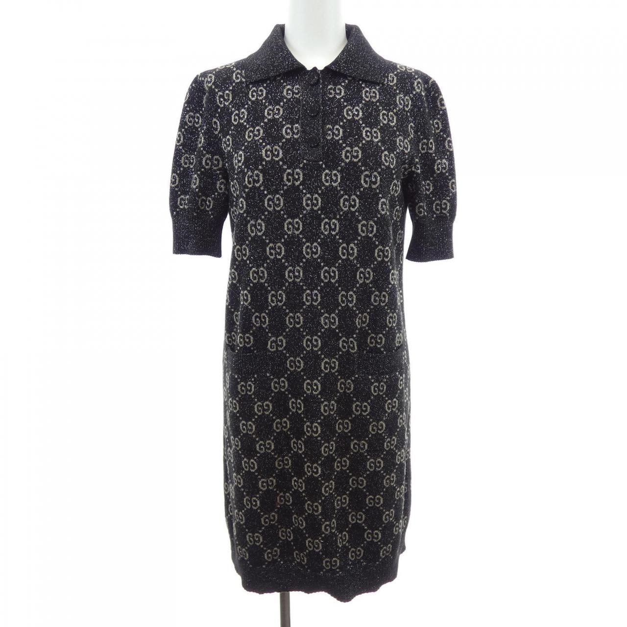 グッチ GUCCI ラメGGジャカード ポロドレス 678437 XKB54 ワンピース