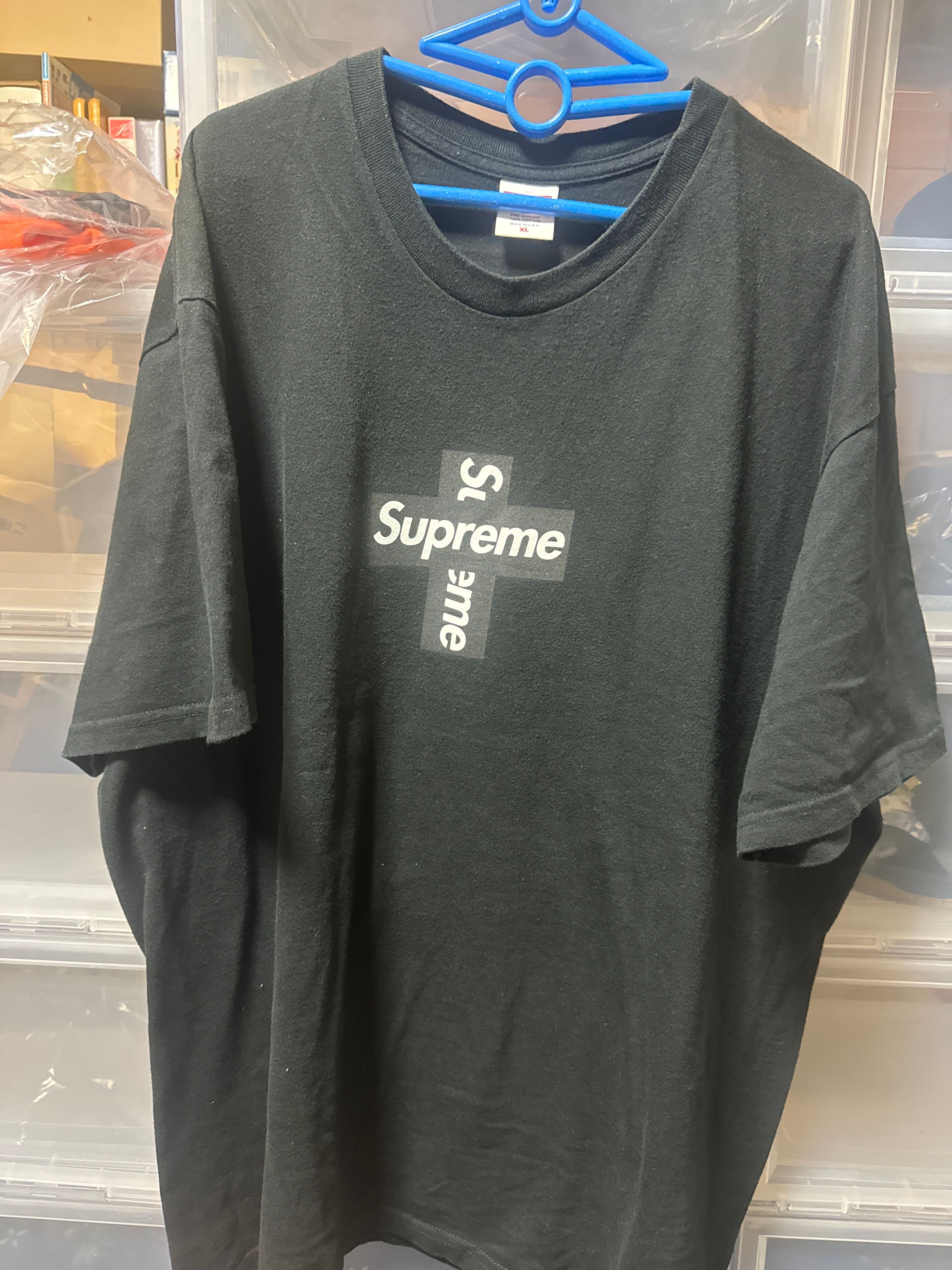 Supreme Cross Box Logo Tee "Black"