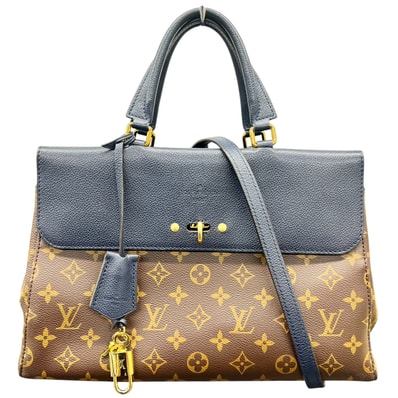 LOUIS VUITTON 希少 極美品 ルイヴィトン ヴィーナス マリーヌ モノグラム 2way ハンドバッグ ショルダーバッグ M44039 PVC レザー SR1147 ブラウン ネイビー トート ヴィトン LV Aランク 中古 鑑定済 ヴィトンバッグ