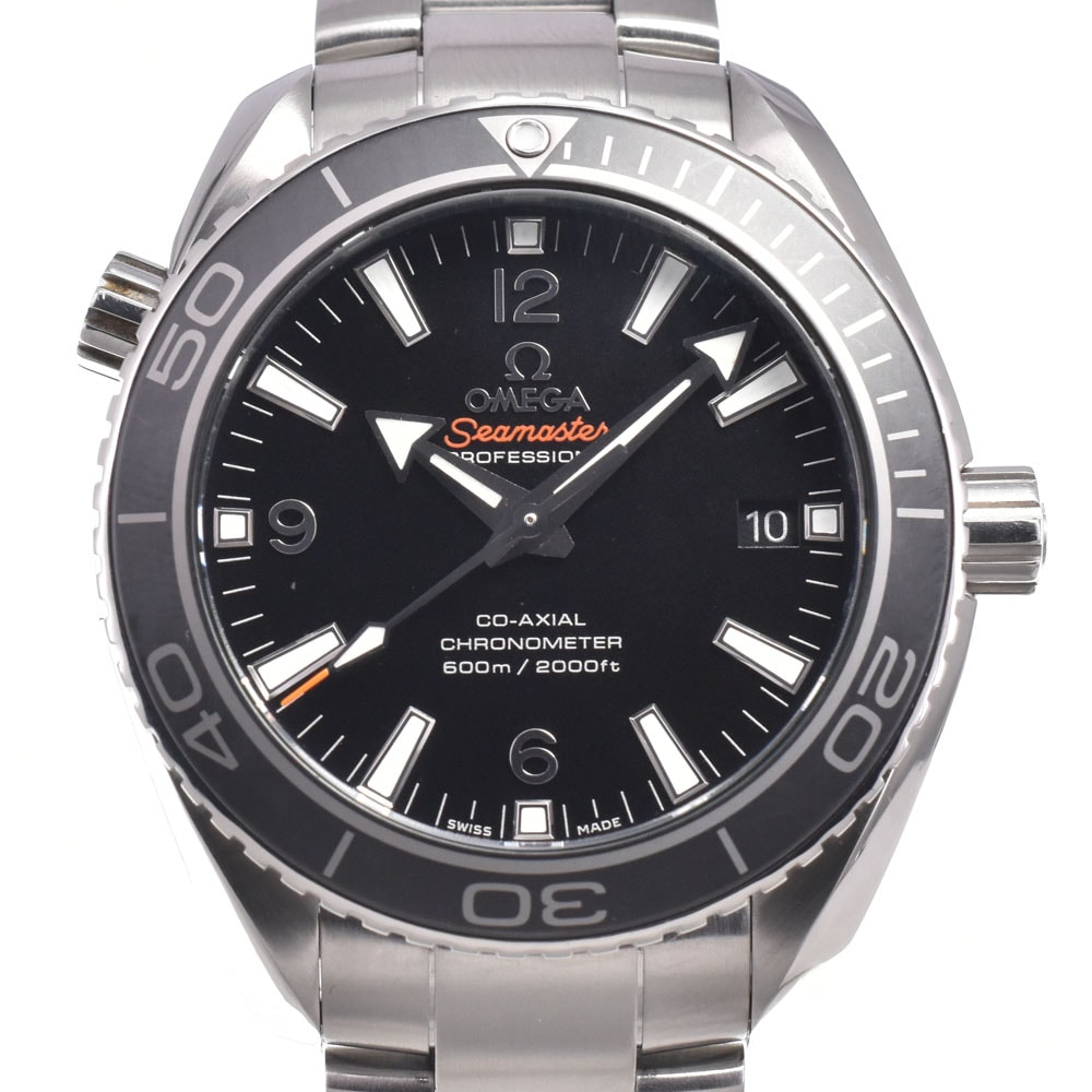 オメガ OMEGA 232.30.42.21.01.001 シーマスター プラネットオーシャン ブラック 自動巻き メンズ 美品 保証書付き 腕時計 M#151026