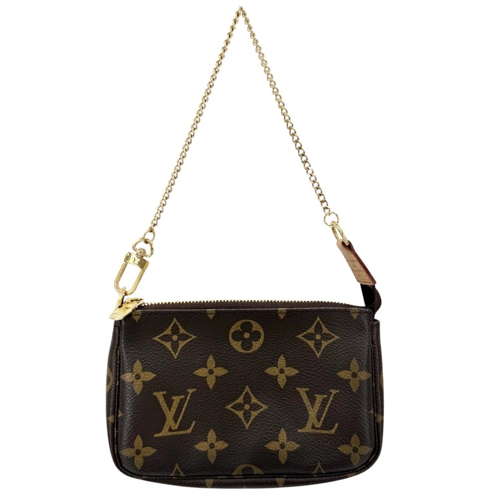 LOUIS VUITTON ルイヴィトン ハンドバッグ モノグラム ミニポシェットアクセソワール アクセサリーポーチ Mini Pochette Accessoires M58009 ブラウン 茶 ゴールド金具 レディース【中古品】