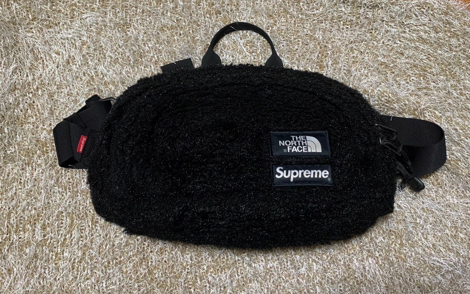 Supreme x The North Face Faux Fur Waist Bag "Black" NM82093I / NF0A5G87