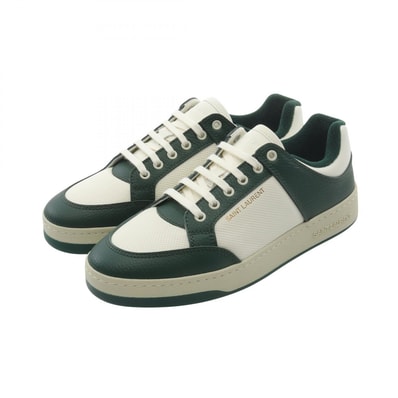 サンローランパリ SAINT LAURENT PARIS SL/61 ロートップ スニーカー 靴 レザー メンズ ホワイト系 / グリーン系 713600AAAWR637940 【新品】