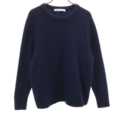 ZARA ザラ 長袖 ニット L ネイビー セーター