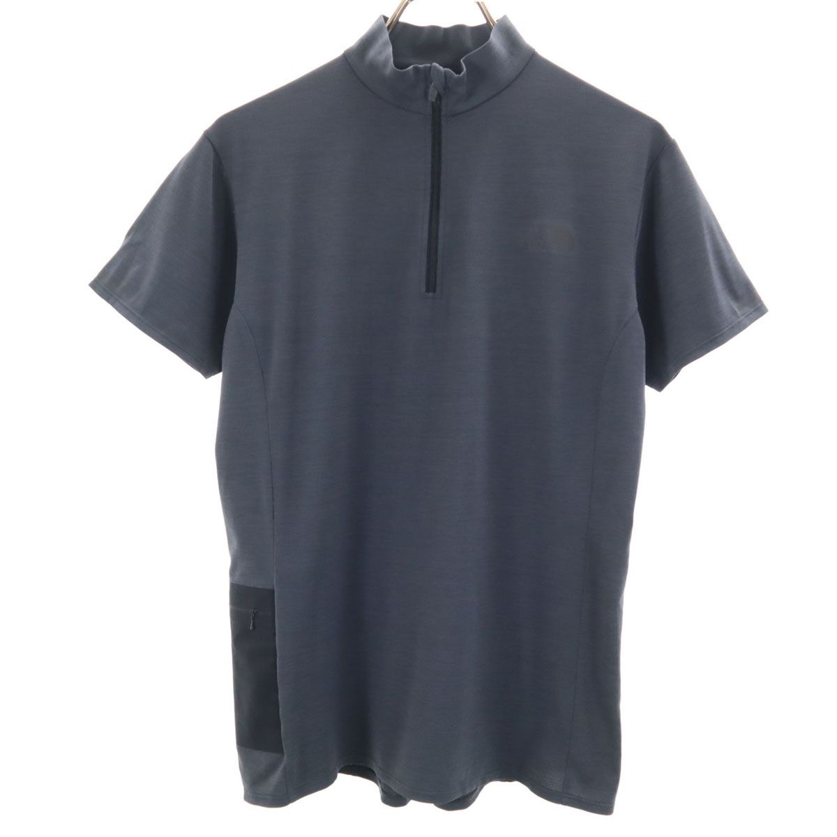 THE NORTH FACE ノースフェイス 半袖 ハーフジップ シャツ XL チャコールグレー NTW11802 アウトドア