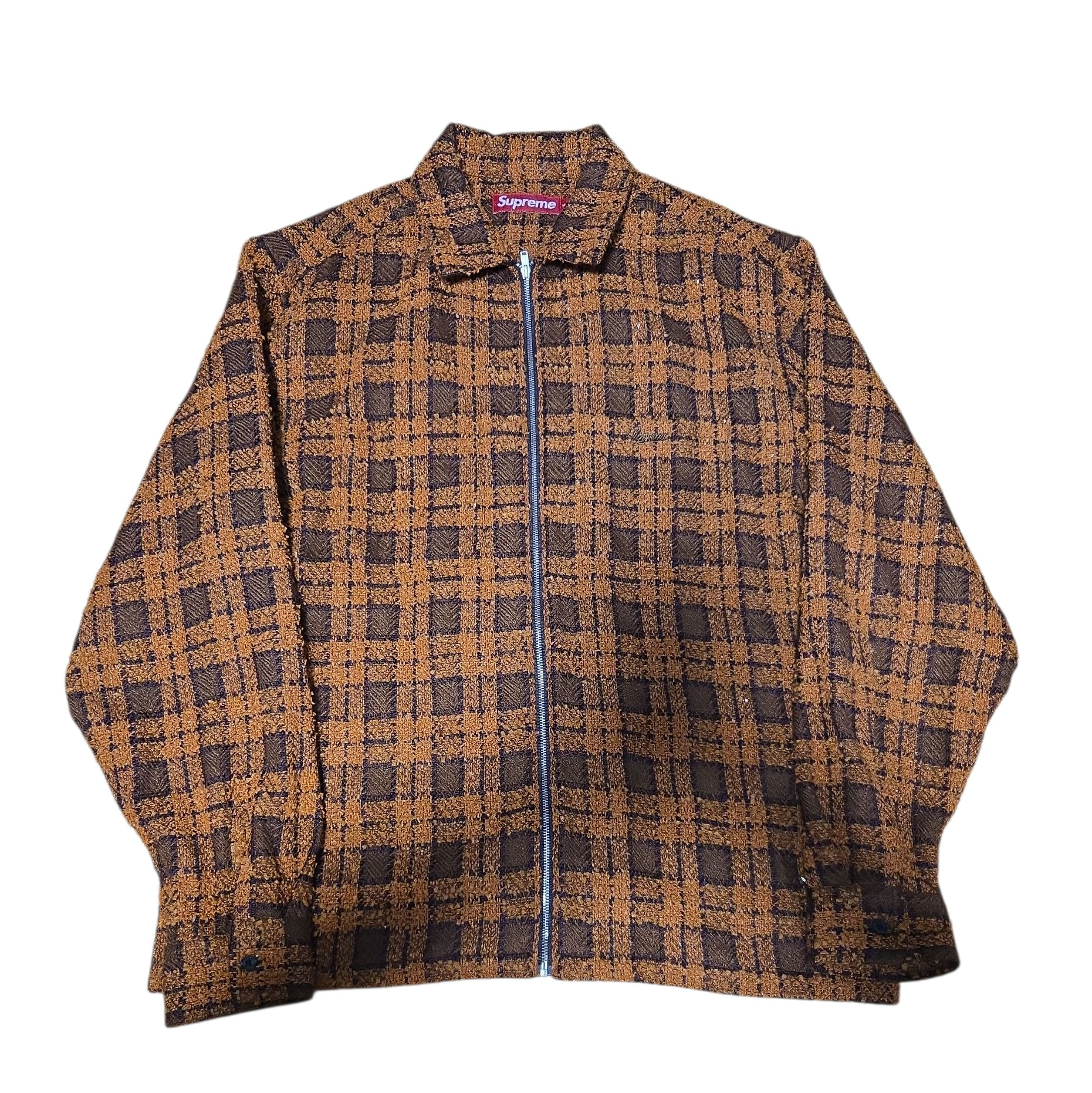 Supreme Boucle Zip Up Shirt "Rust"
