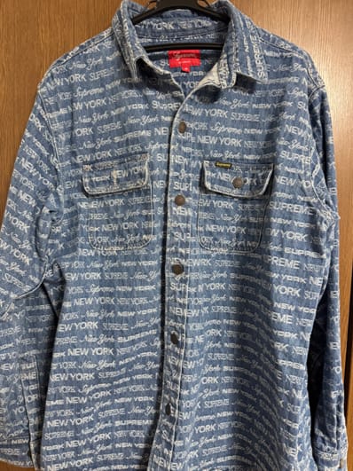 Supreme Multi Type Jacquard Denim Shirt "Blue"