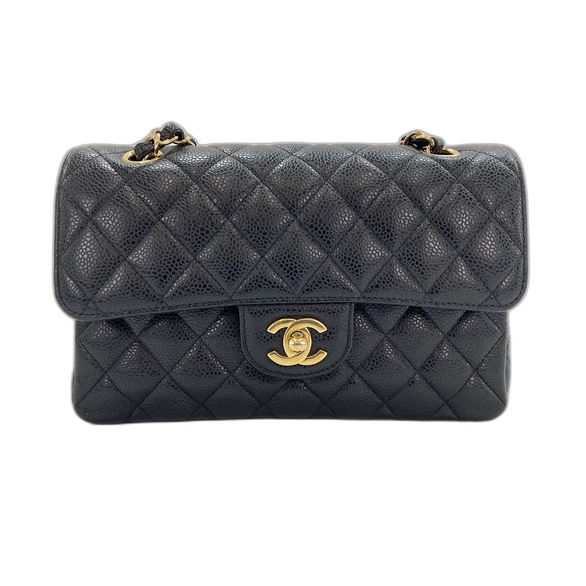 シャネル CHANEL キャビアスキン マトラッセ23 ダブルフラップ ショルダーバッグ【中古】