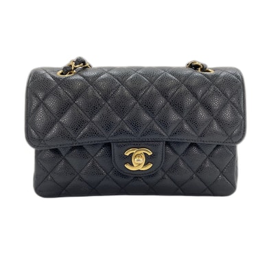 シャネル CHANEL キャビアスキン マトラッセ23 ダブルフラップ ショルダーバッグ【中古】