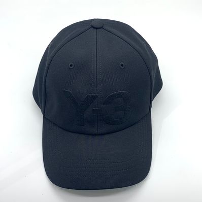 Y-3 LOGO EMBROIDERED CAP Black