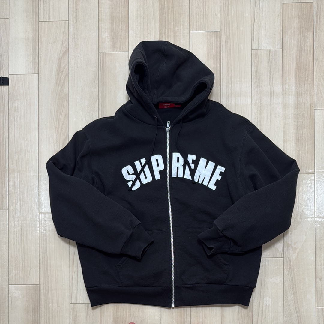 Supreme Arc Thermal Zip Up Hooded Sweatshirt "Black"