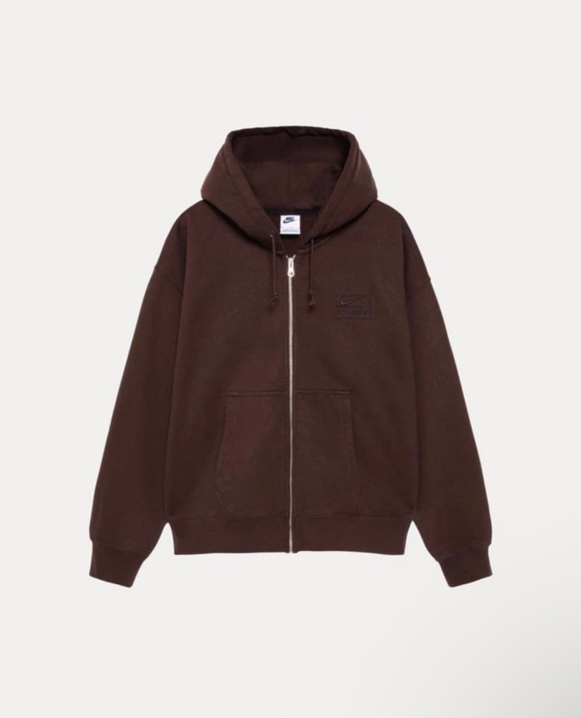 ステューシー x ナイキ ストーンウォッシュド フリース ジップアップ フーディー "ダークシンダー" (US サイズ) FJ9175-261
