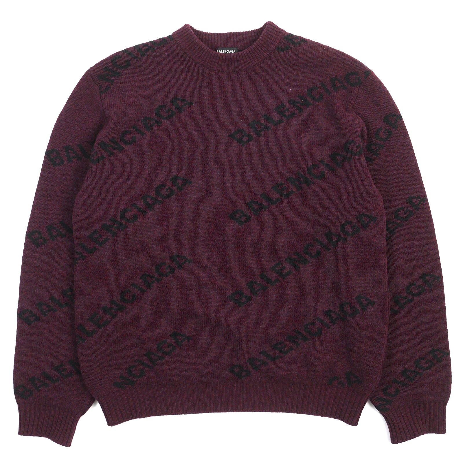 極美品 バレンシアガ ニット ALL OVER LOGO M 534493