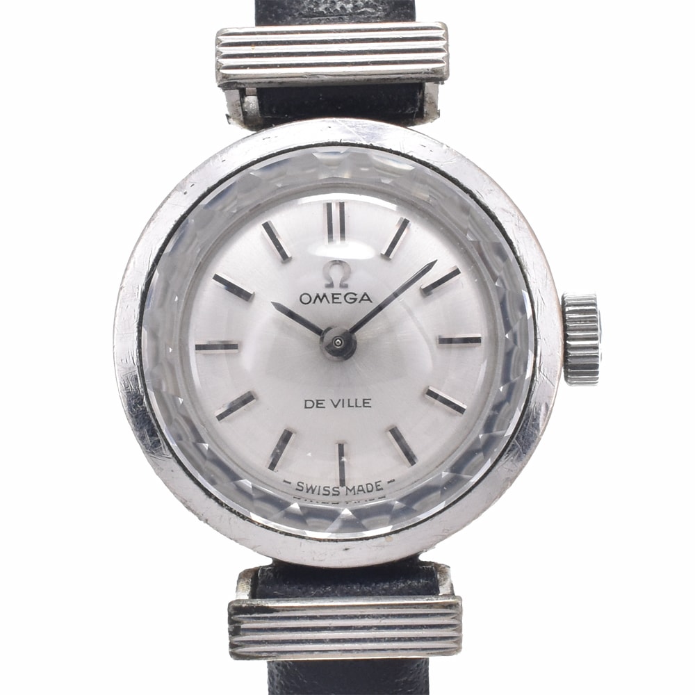 オメガ OMEGA Ref.511.279 デビル Cal.484 Cut glass シルバー 手巻き レディース 良品 腕時計 O#147861