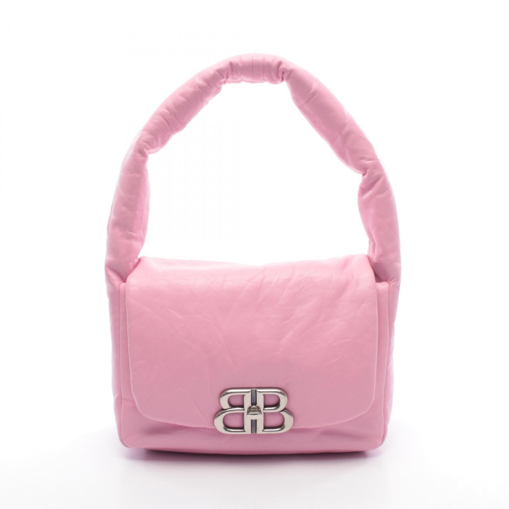 バレンシアガ BALENCIAGA モナコ スリングバッグ ショルダーバッグ バッグ レザー レディース ピンク系 787896 【中古】