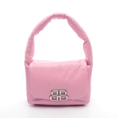 バレンシアガ BALENCIAGA モナコ スリングバッグ ショルダーバッグ バッグ レザー レディース ピンク系 787896 【中古】