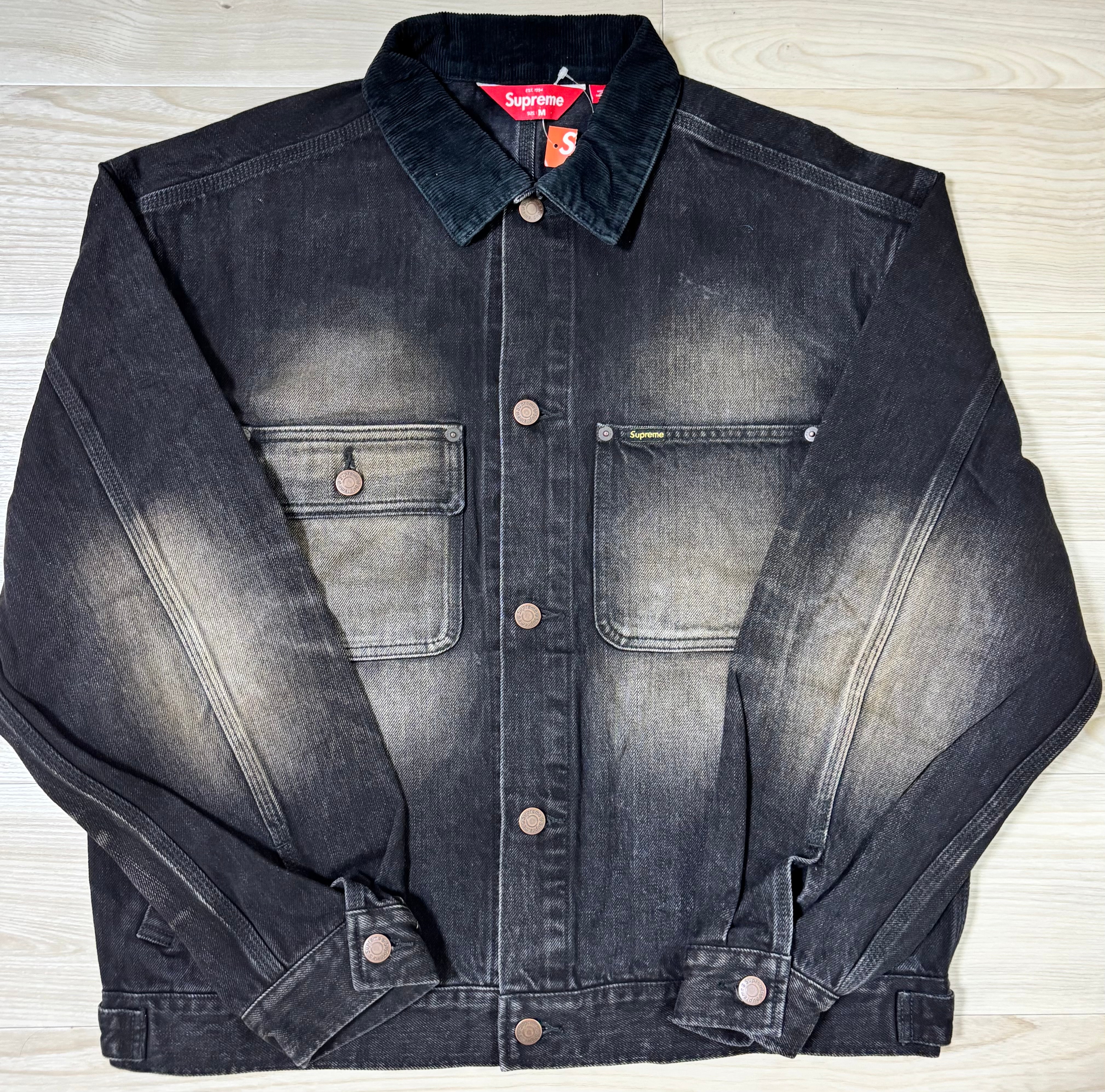 未使用に近い】シュプリーム ディストレスト セルビッジ トラッカー