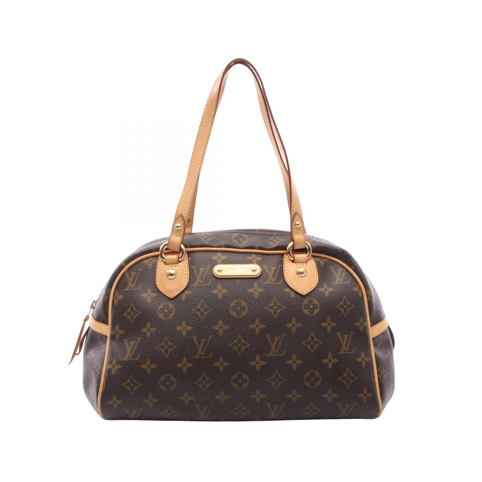ルイ・ヴィトン LOUIS VUITTON モントルグイユPM ショルダーバッグ バッグ PVCコーティングキャンバス レザー モノグラム レディース ブラウン系 M95565 【中古】