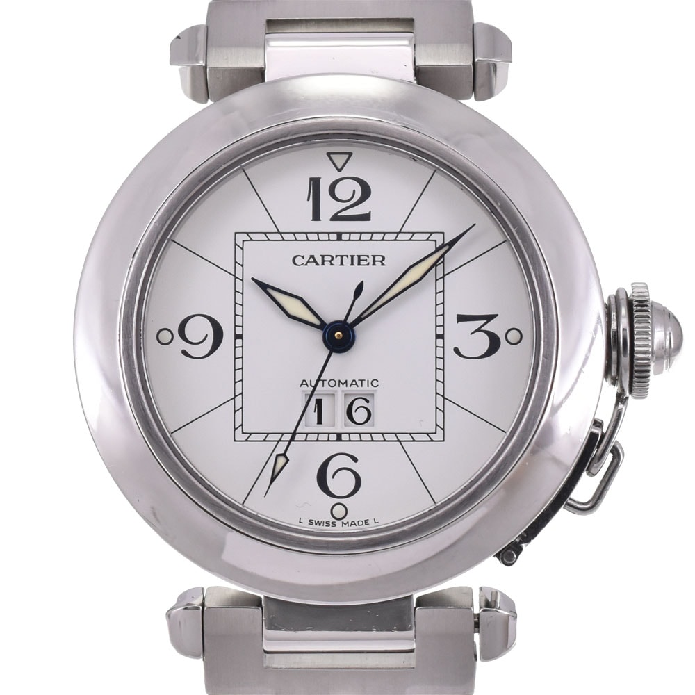 値下 カルティエ CARTIER W31055M7/2475 パシャC ビッグデイト 自動巻き ユニセックス 良品 P#143309